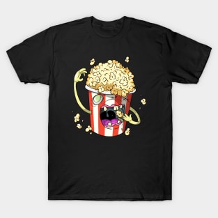 Scary Cute Monster Popcorn Zombie T-Shirt